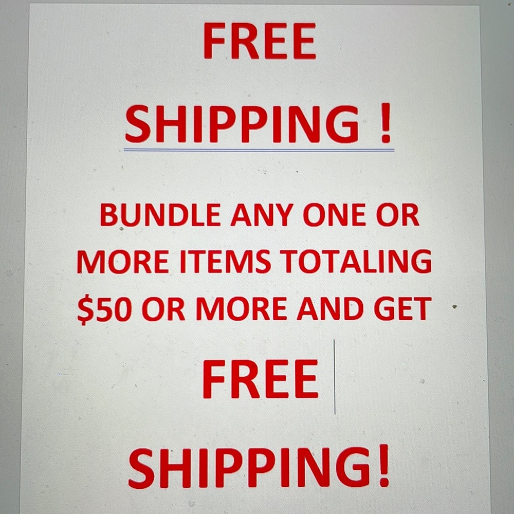 Free shipping when you buy any one or more items totaling $50 or more!